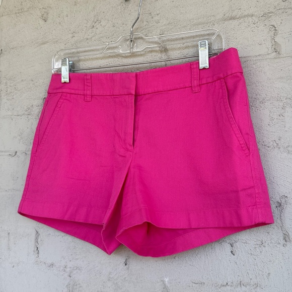 J. Crew Factory Hot Pink 100% Cotton Chino Shorts Size 4 - Picture 4 of 14